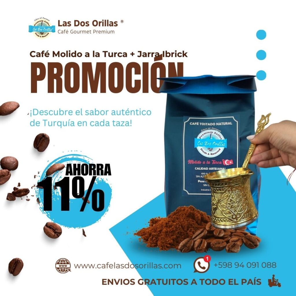 1⁄4 kg Café Molido a la Turca + Jarra de Cobre Cezve Ibrik