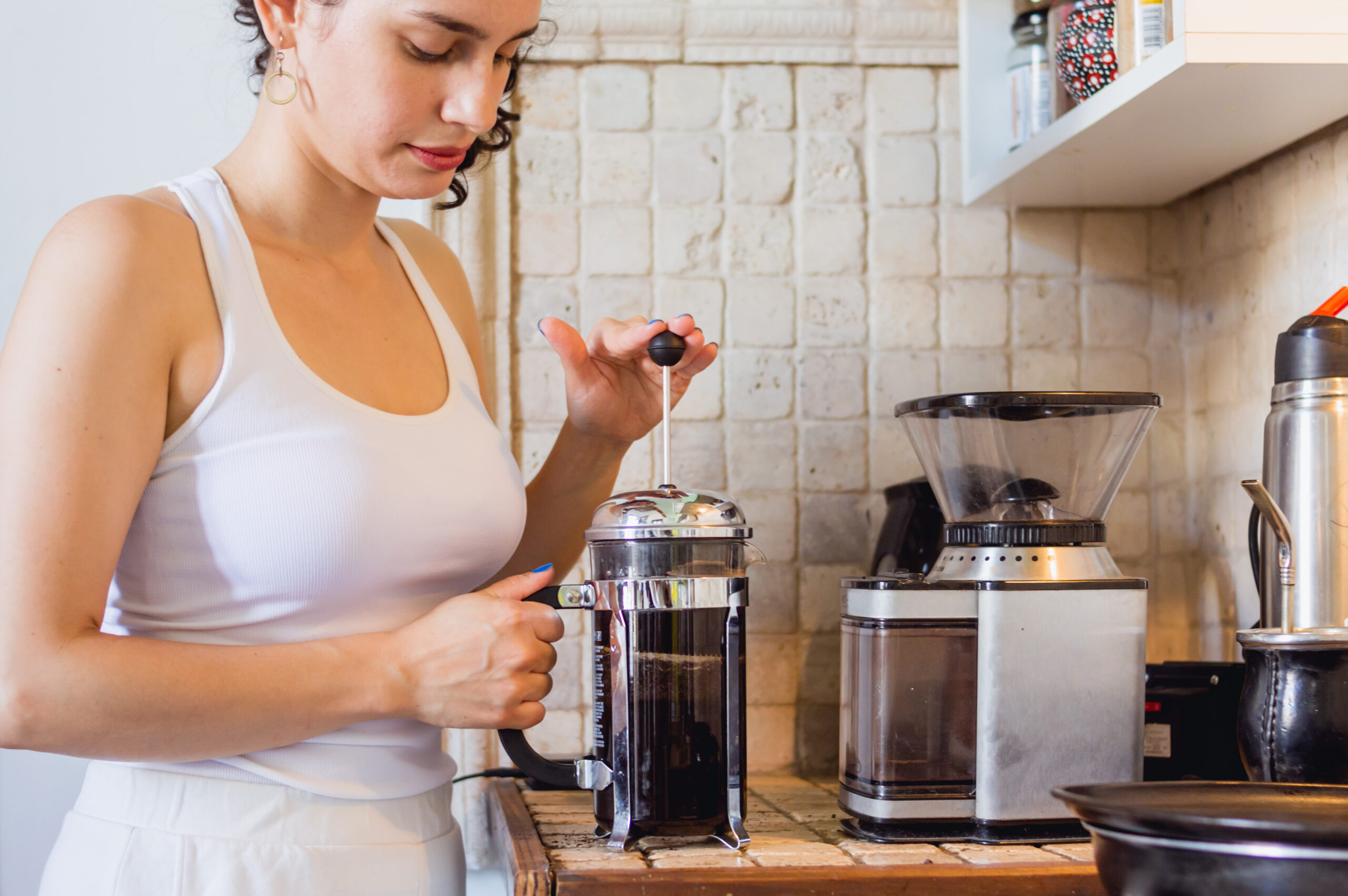 Café Perfecto en una Cafetera Francesa