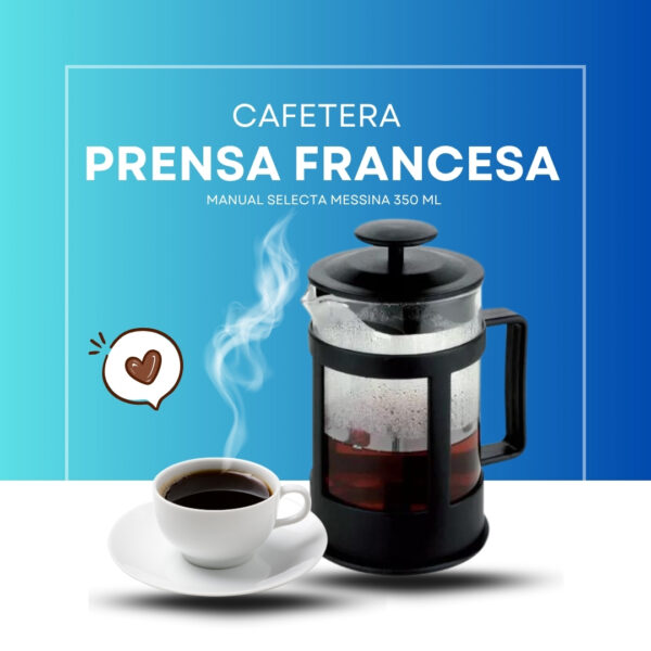 Cafetera Prensa Francesa Manual Selecta Messina 350 mL – Café con Estilo y Sabor Real