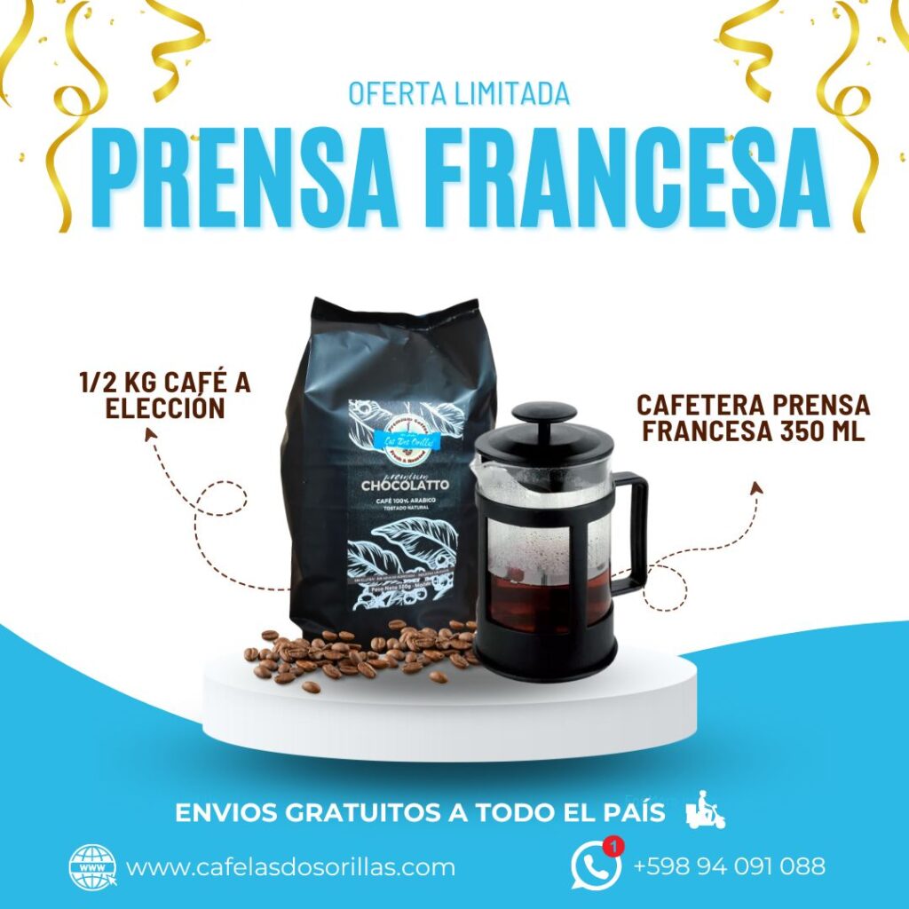 Café & Elegancia |  1⁄2 kg. de Café a Elección + Cafetera Prensa Francesa